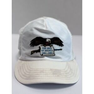 Vintage NRA Snapback Hat Bill of Rights 1791–1991 Eagle Made in USA Trucker Cap